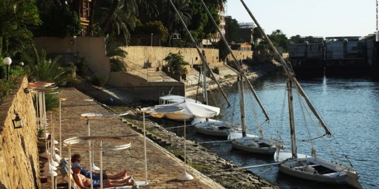 Tourists on the Nile River on