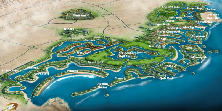 El Gouna map