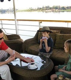 Family time during a Nile cruise
