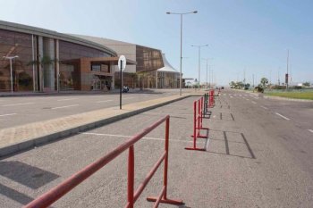 Gv of a deserted Sharm El-Sheikh airport departures hall in Egypt where British tourists were stranded last night.