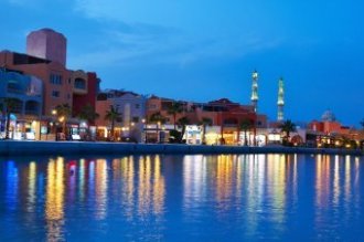 Hurghada Marina during the night