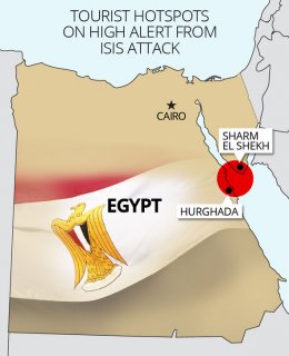 Map Egypt Tourist Terror ISIS