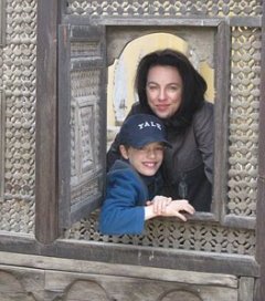 Peeking out from a screened screen at the Gayer-Anderson home