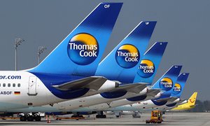 Row of Thomas Cook aircraft